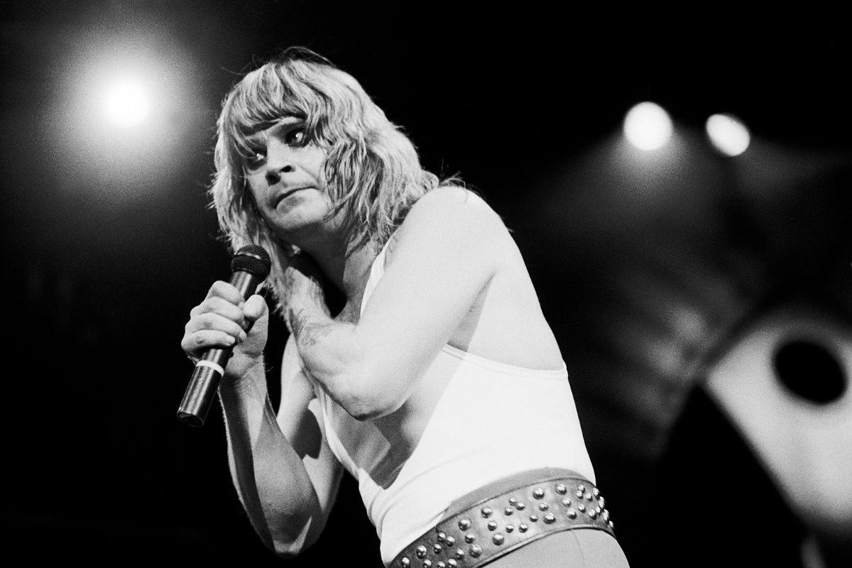 British musician Ozzy Osbourne performs at the Alpine Valley Music Theater, East Troy, Wisconsin, May 29, 1982