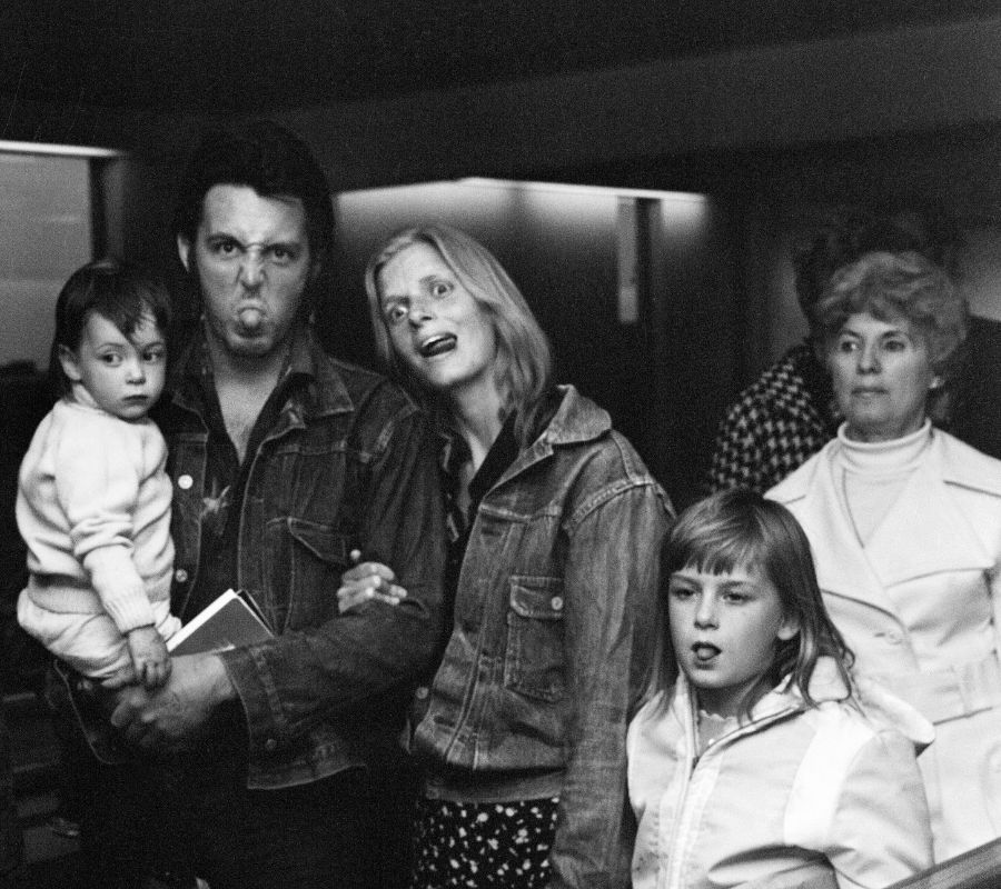 Paul and Linda McCartney with their daughter Stella and Linda's daughter Heather, 1971
